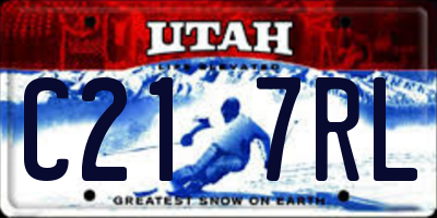 UT license plate C217RL