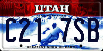UT license plate C217SB