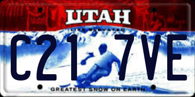 UT license plate C217VE