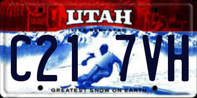 UT license plate C217VH