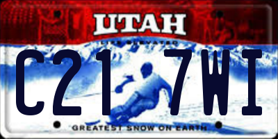 UT license plate C217WI