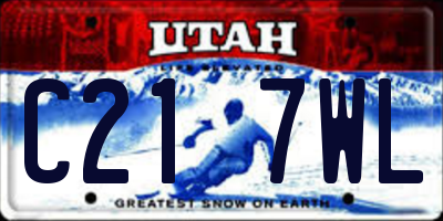 UT license plate C217WL