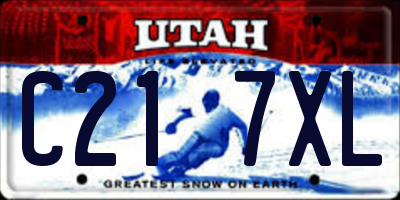 UT license plate C217XL