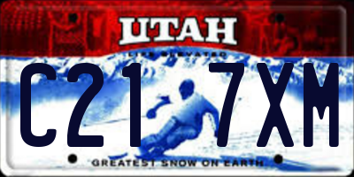 UT license plate C217XM
