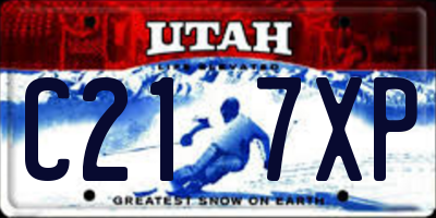 UT license plate C217XP