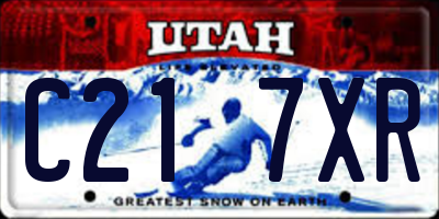 UT license plate C217XR