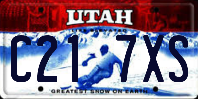 UT license plate C217XS
