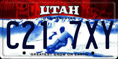 UT license plate C217XY