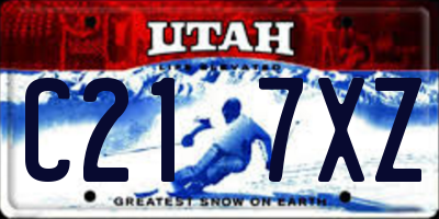 UT license plate C217XZ