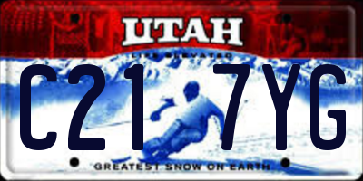 UT license plate C217YG