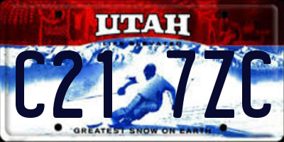 UT license plate C217ZC