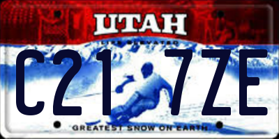 UT license plate C217ZE