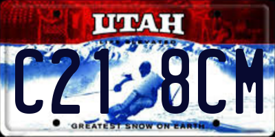 UT license plate C218CM