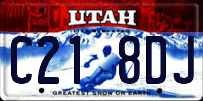 UT license plate C218DJ