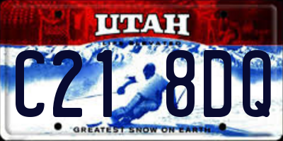 UT license plate C218DQ