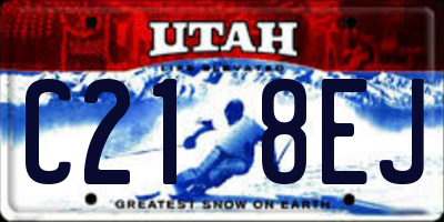 UT license plate C218EJ