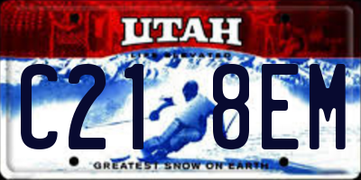 UT license plate C218EM