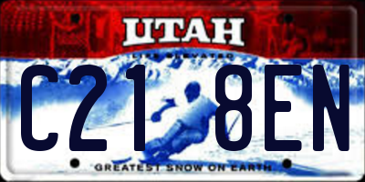UT license plate C218EN