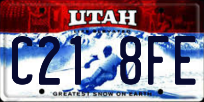 UT license plate C218FE