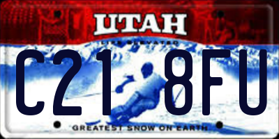 UT license plate C218FU