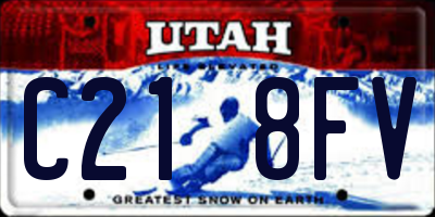 UT license plate C218FV