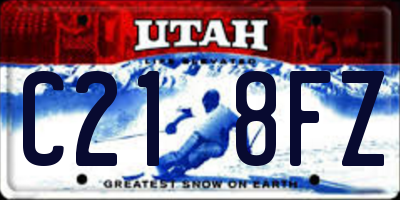 UT license plate C218FZ