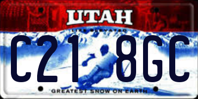 UT license plate C218GC
