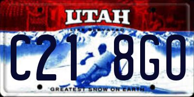 UT license plate C218GO
