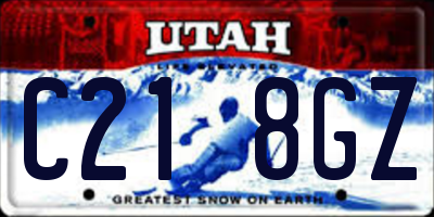 UT license plate C218GZ