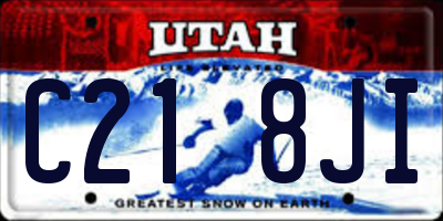 UT license plate C218JI