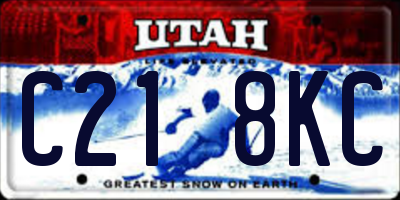 UT license plate C218KC