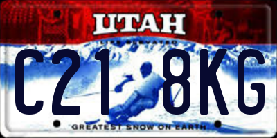 UT license plate C218KG
