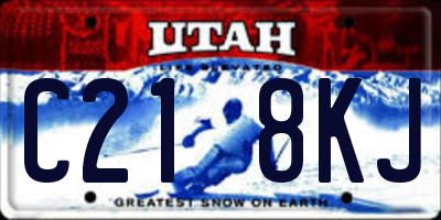 UT license plate C218KJ