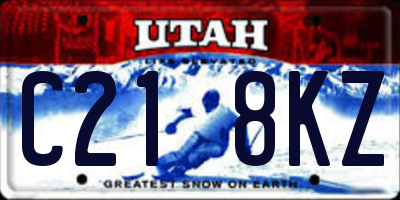 UT license plate C218KZ