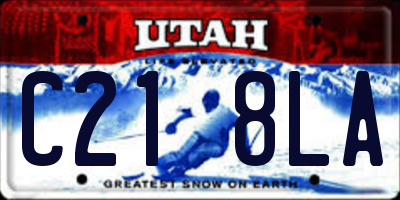 UT license plate C218LA