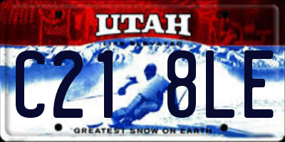 UT license plate C218LE