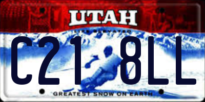 UT license plate C218LL
