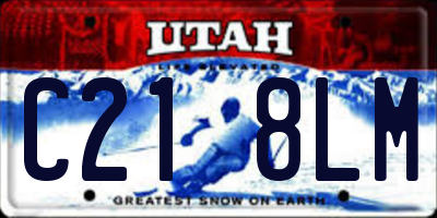 UT license plate C218LM