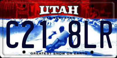 UT license plate C218LR
