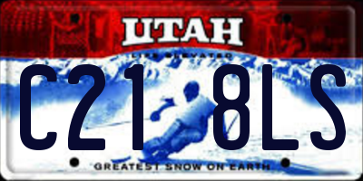 UT license plate C218LS