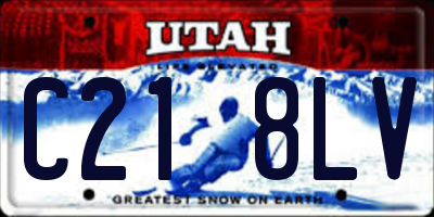 UT license plate C218LV
