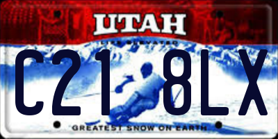 UT license plate C218LX