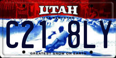 UT license plate C218LY