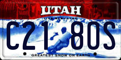 UT license plate C218OS
