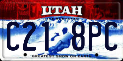 UT license plate C218PC