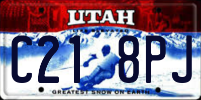 UT license plate C218PJ
