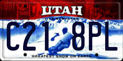 UT license plate C218PL