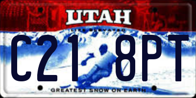 UT license plate C218PT