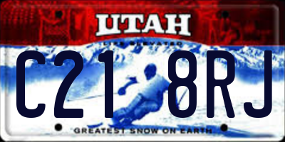 UT license plate C218RJ
