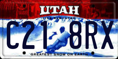 UT license plate C218RX